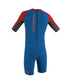 Toddler Reactor-2 2mm Back Zip S/S Spring - Pojkar - ocean/grafit/röd